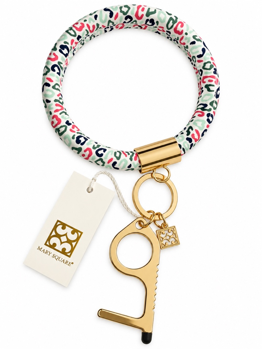 Mary Square key ring bracelet with clean key